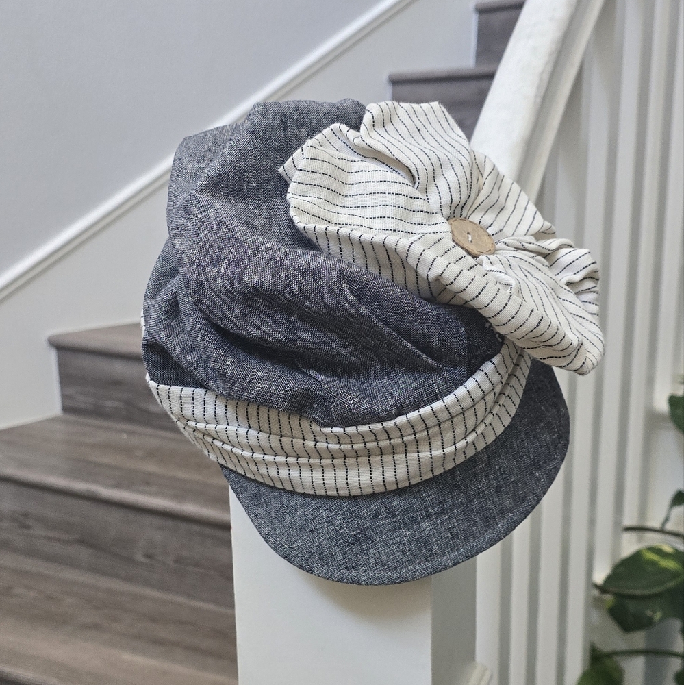 San Diego hat Co. Stylish ' Gray and White decorative  Hat
